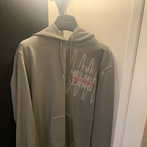 Helmut Lang Gray Logo Hoodie